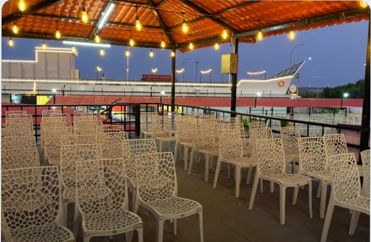 Rooftop event seating
