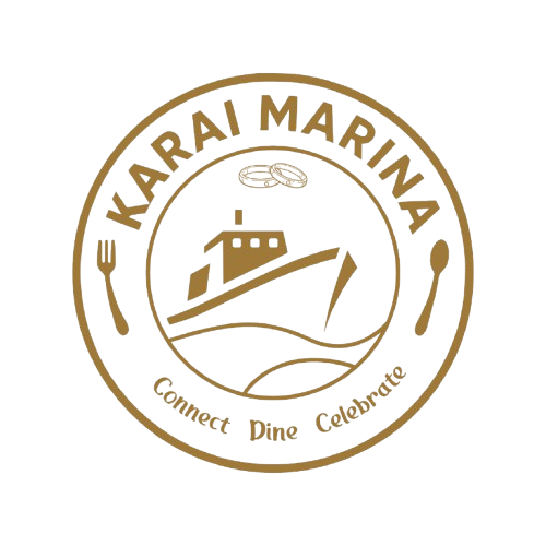 Karai Marina Karaikal food court and Marina Lawn logo